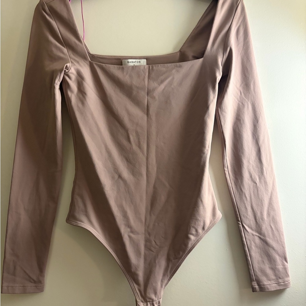 Aritzia Women's Long Sleeve Bodysuit - Taupe